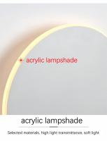 Lámpara de pared redonda para interiores/estilo minimalista moderno, mesita de noche para dormitorio, escalera, porche/fuente de luz LED, Sensor táctil de cuerpo humano - details 14