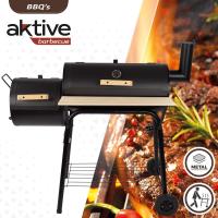 Barbacoa de carbón con termómetro 116x61x106 cm |   Incorpora sistema de ventilación y chimenea |   2 ruedas para fácil transporte |   Concebida para barbacoas al exterior - details 1