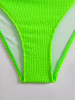 Bikini de cintura alta para mujer, traje de baño deportivo unicolor, traje de baño Sexy a rayas, ropa de baño para mujer, ropa de playa 2025 - details 35