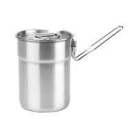 Caldera de agua para mochila, taza de acero inoxidable de 1l con asa doblada, olla de Camping, taza de Camping para cocina dom - details 7