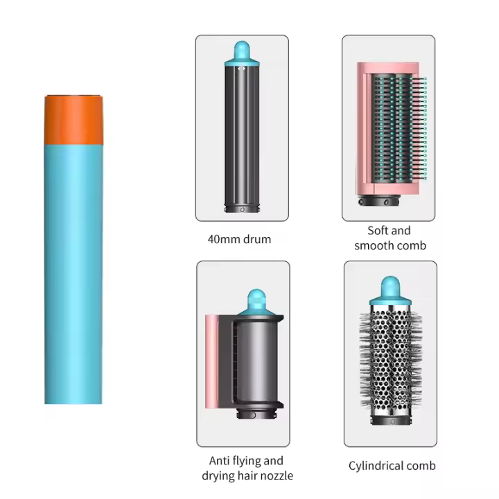 Secador de cabello profesional 6EN1 1300W, alisador y rizador en uno, estilo de peluquería automático - 1