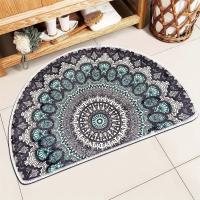 Alfombra Interior Semicircular Boho Absorbente y Antideslizante para Dormitorio - details 7