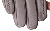 Guantes de piel de oveja para mujer, manoplas cortas de terciopelo fino para pantalla táctil, de cuero, de buena calidad, para invierno, 2226 - details 103