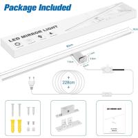 Lámpara LED Baño 18W 80cm Temperatura de Color Dual 4000K 6000K, 2000lm Lámpara Baño, Apliques Espejo de Baño Impermeable, Se Pueden Instalar en Espejos/Gabinetes/Paredes - details 3