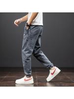 Pantalones Cargo Harem Para Hombre Negro Azul Estilo Callejero Primavera Verano Denim Midweight Cierre Con Cordón Talla Grande Hasta 8XL - details 10