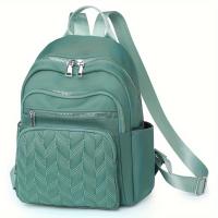 Mochila Vintage Gran Capacidad para Mujer - Bolso Casual de Nylon Ligero, Correas Ajustables, Cierre de Cremallera - details 5