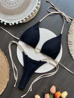 Conjunto de Bikini Halter de Color Sólido RUOTONSEPT Traje de Baño de Estilo Brasileño para Mujeres - details 2