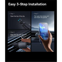 Baseus Soporte para teléfono de coche, ventilación de aire universal para iPhone y Xiaomi, soporte con clip - details 10