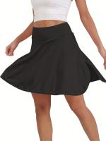 Pantalones cortos de yoga rojos de cintura alta para mujeres con bolsillos - Diseño elegante de dos tonos para deportes y actividades al aire libre, material rápido y transpirable, perfecto para correr, bailar, tenis, bádminton, golf, pantalones cortos - details 24