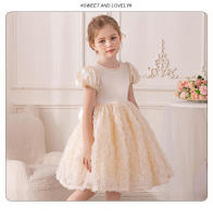 Princesa para niñas, vestido de presentadora de tul hinchado para niños, vestido de actuación de piano con tutú para fiesta de cumpleaños para niña - details 12