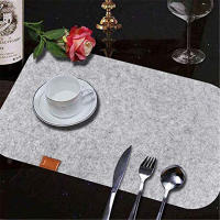 Manteles Individuales de fieltro lavables para cocina, posavasos de vidrio con aislamiento térmico, bolsas de almacenamiento para cubiertos, decoración del hogar, 3/12/18 piezas - details 7