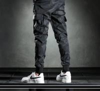 Camouflage Men Spring and Autumn Thin New Slim-fit Korean Version Elastic Waist Fashion Trend Bunched Feet Cargo Pants - details 19