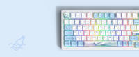 Teclas PBT de Ballena Océánica Perfil de Sublimación Azul Blanco 129 Teclas para Teclado Mecánico Cherry MX - details 2
