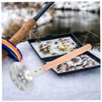 Cuchara de pesca de hielo dentada, cuchara de hielo de Metal, cuchara de filtro de pesca en hielo, cuchara de aterrizaje de peces - details 5