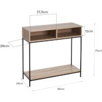 Consola con 2 cajones de Metal Blanco y MDF de 80x30x75 cm - details 15