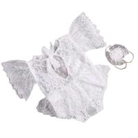 Conjunto de mono para fotografía de bebé y corona floral, accesorios para posar, accesorios para fotografía - details 7