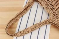 Bolso tejido hecho a mano con borla elegante coreana, vacaciones en la playa, bolso de hombro versátil de gran capacidad, moda - details 6