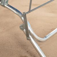 Plegable y reclinable Azul con cojín, 2 Posiciones, Aluminio y textileno, Medidas 47x95x75 cm , Peso máx. 110 Kg, Tumbonas Plegables para Playa, terraza y Camping (62300) - details 6