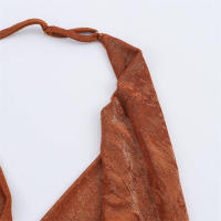 Verano 2025 para Mujeres Moda Adelgazante con Cuello Plano de Metal - details 4