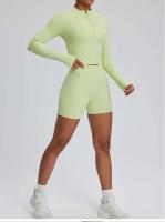 Conjunto deportivo USTADO de 2 UDS Yoga TRE para mujer, sujetador de entrenamiento transpirable Fiess, camiseta corta de manga larga para gimnasio, parte inferior ajustada para acampar - details 52