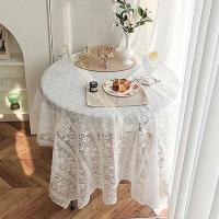 Mantel rectangular circular blanco francés ENCE, papel pintado nórdico para el hogar, sala de estar, mesa de comedor, decoración, foto - details 3