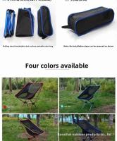 Silla al aire libre de aluminio ultraligera con respaldo de ocio portátil plegable para acampar Moonlight, silla de playa - details 6