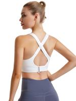 Sujetador deportivo para mujer, Top corto, chaleco de Yoga con cremallera frontal, talla grande, correa ajustable a prueba de agua - details 6