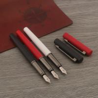 Pluma estilográfica de Metal 03 de lujo, pluma de tinta azul esmerilada gris, papelería, suministros escolares de oficina, bolígrafos de tinta - details 0