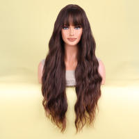 Pelucas largas y rizadas para mujer, pelo completo de aspecto Natural, transpirable, para fiestas temáticas, bodas, citas y fiestas - details 7