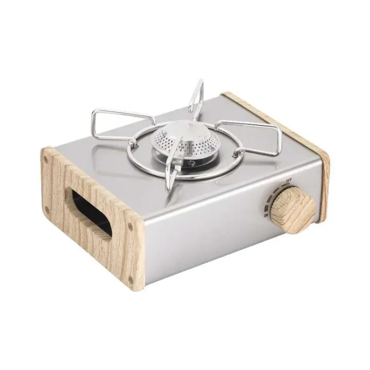 Estufa de tarjeta portátil para exteriores, con tarjeta, pequeña estufa de gas magnética rectangular para acampar - 1