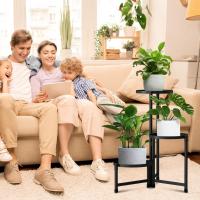 Maceta moderna de Metal para interiores y exteriores, soporte para plantas, 3 capas, decoración del hogar - details 2