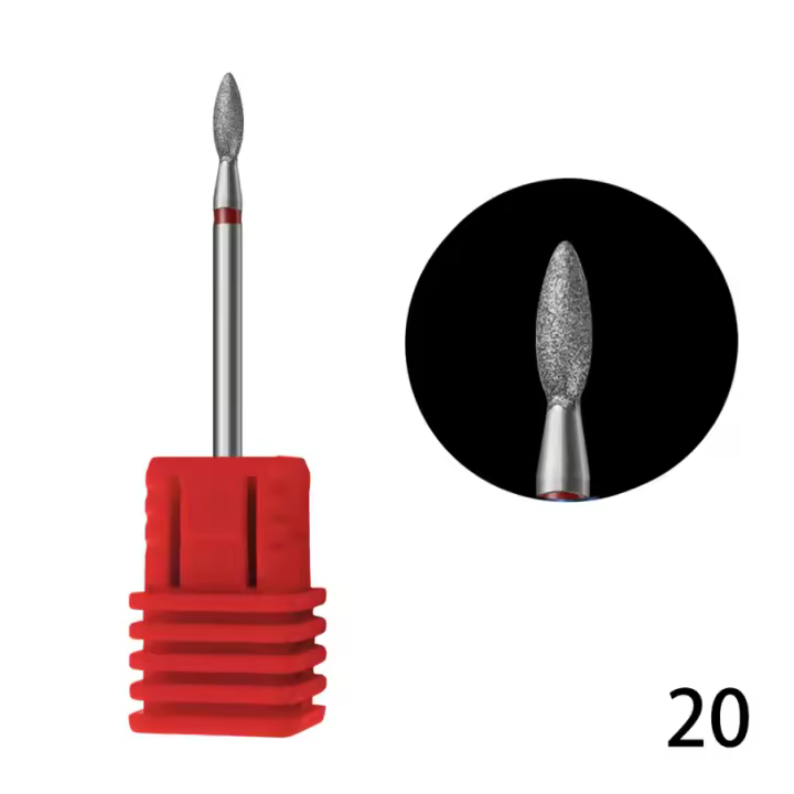Lijadora eléctrica para limpieza de cutículas, herramienta de manicura con punta de diamante de 3/32 pulgadas, 1 piezas - 1