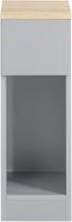 Auxiliares para Salón Mesilla de Noche Estrecha para Dormitorio con 1 Cajón y 1 Compartimento Abierto Blanco y Madera 20 x 35 x 60 cm FBT111-WNx2 ES - details 40