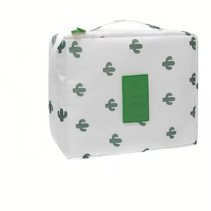 Bolsa de cosméticos con estampado de flores, organizador de artículos de tocador para niña, impermeable, con múltiples compartimentos, multicolor - 1