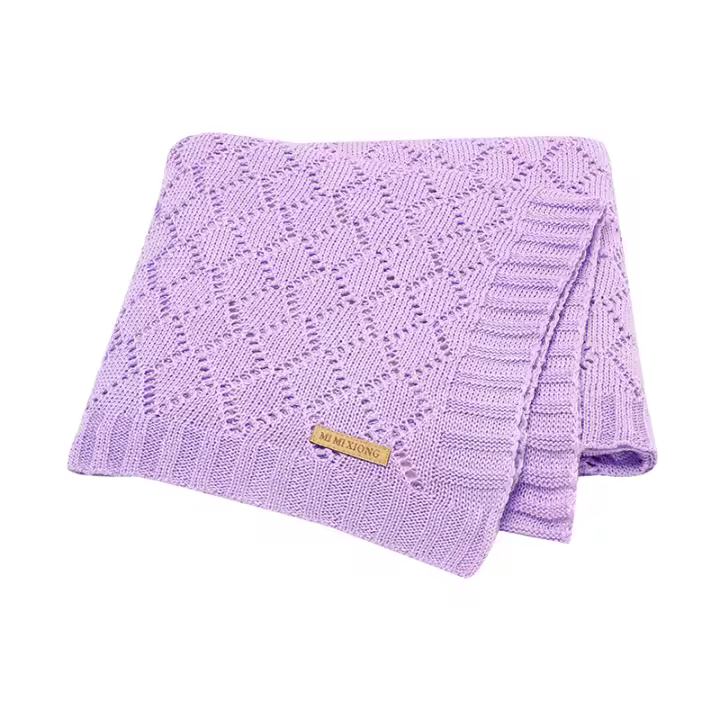 Manta de DOT Súper suave para Bebe, Funda de dormir para cochecito de nuevo nasido, ropa de Cama infantil, envoltura de muselina 100x80CM a Cuadros - 1