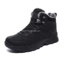 Nuevas botas de nieve antideslizantes de invierno de alta calidad para hombre, zapatos de senderismo impermeables de piel para exteriores, talla 48, precio bajo - details 0