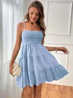 Mini vestido sin mangas combinado con chaleco tipo camiseta de verano para mujer, falda corta líquida para acampar - details 24