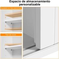 Mueble de Baño con Ruedas Armario de Suelo Estrecho con Puertas Correderas - details 6