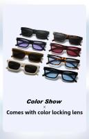 Gafas de sol cuadradas clásicas retro para mujer y hombre, gafas de sol con montura vintage de marca de lujo a la moda, gafas de sol modernas para mujer y hombre UV400 - details 4
