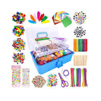 Juego de Manualidades DIY para Niños, Caja Ajustable y Portátil, Incluye Palitos de Chenilla Coloridos y brillantes, más de 1500 Piezas - details 0