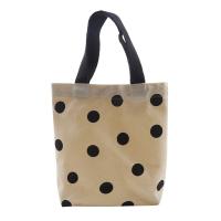 Bolso de compras pequeño de lona de Color sólido a la moda, bolso de mujer, bolso de hombro negro de gran capacidad con puntos - details 5
