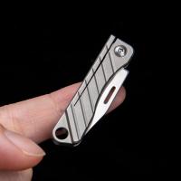 Mini cuchillo plegable TC4 de aleación de titanio Portátil, cuchillo colgante, desembalaje express, cuchillo de bolsillo, herramienta EDC para regalo - details 3