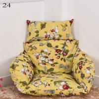 Funda de Cojín de Silla de Huevo Colgante de Color Sólido Floral y Estriado + Funda de Almohada de Exterior (Sin Relleno) para Jardín Lounger - details 26