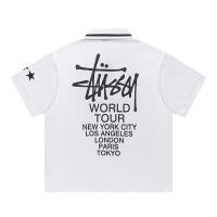 Polo holgado estilo americano Stussy, pareja Dragon Year edición limitada    Camiseta de manga corta con estampado clásico bordado para hombre, camiseta estilo HIP-HOP rock de skate High Street - details 1