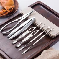 Juego de Herramientas de acero inoxidable para mariscos, utensilios profesionales de langosta, cangrejo, Cracker, con caja, 3/6 piezas - details 0