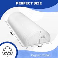 Almohada cómoda para piernas, espalda y cabeza, funda de algodón de espuma viscoelástica, almohada de soporte Lumbar para almohada semirrolo - details 3