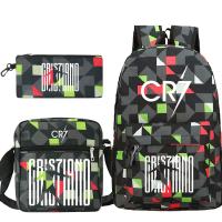 Mochila ligera de estilo sencillo para hombre y mujer, morral escolar con capacidad para ordenador portátil, 3 piezas, CR7 - details 16