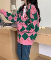 Cardigan de Punto Retro para Mujer 2024 Ajuste Suelto, Manga Larga, Gancho, Elegante - details 16