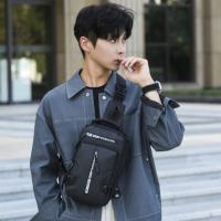 Bolso de pecho para hombre con múltiples bolsillos a la moda, bolso de mensajes deportivo de tela Oxford con carga USB, bolso cruzado multifunción de Color sólido para niños - details 19