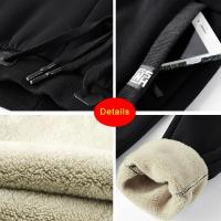 Pantalones de chándal de invierno para hombre, pantalones de chándal gruesos y cálidos de lana, ropa deportiva con bolsillos y cremallera, pantalones de chándal informales de algodón de talla grande 6XL 7XL 8XL - details 8